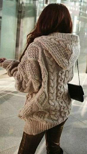 8款冬季女士棒针粗针织大毛衣