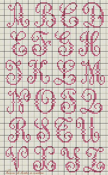 毛衣编织字母图案14