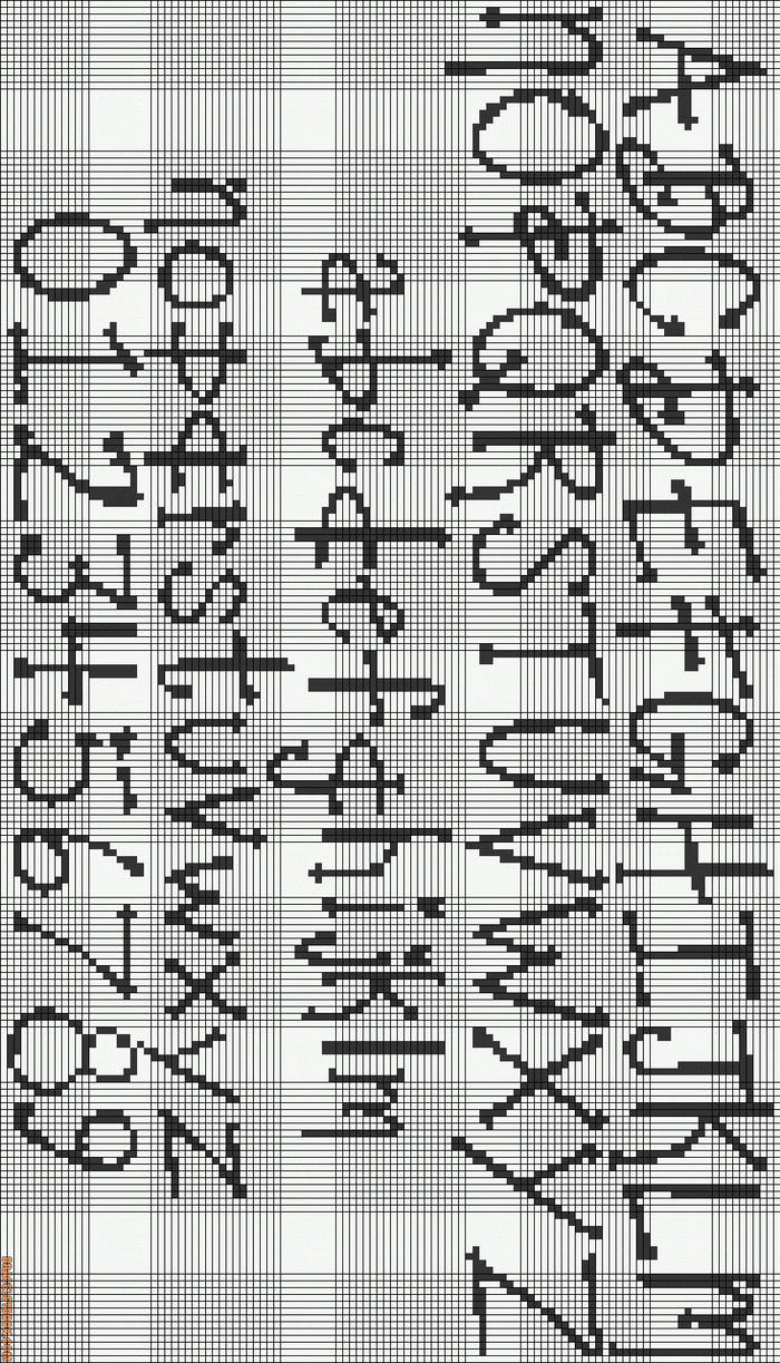 毛衣编织字母图案15