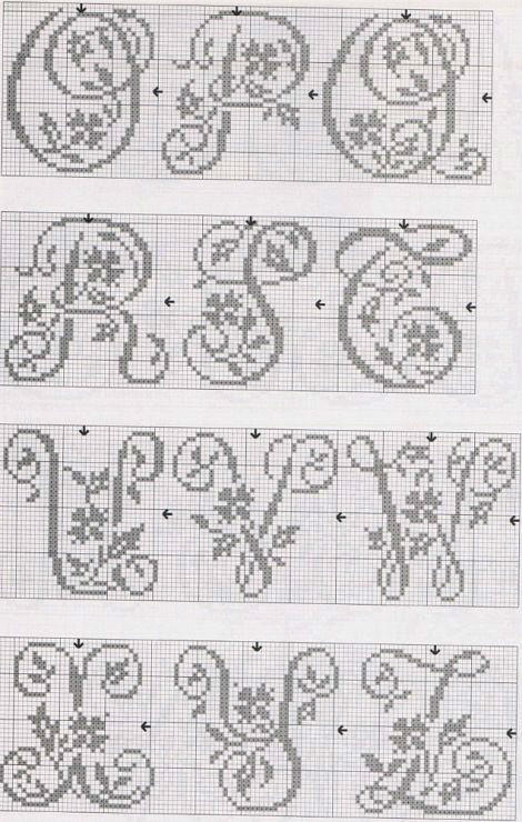 毛衣编织字母图案24-2