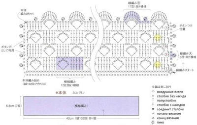钩针颈饰图解