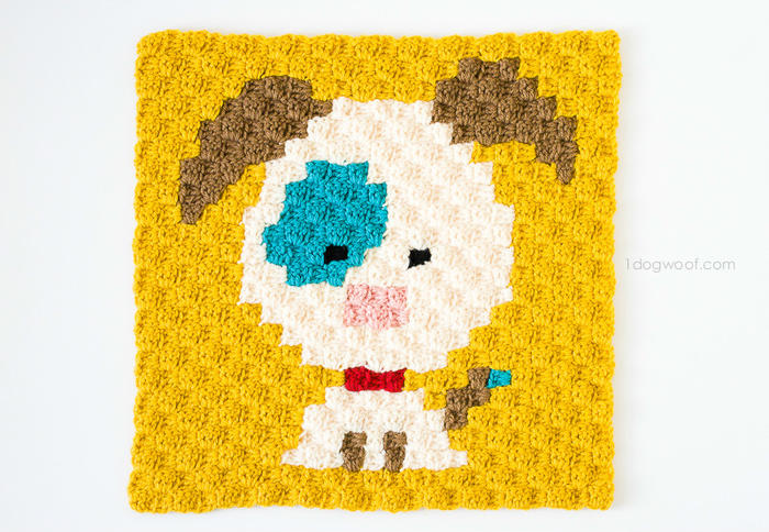 钩针卡通十二生肖配色图案（下）可用于编织配色斜纹毛毯