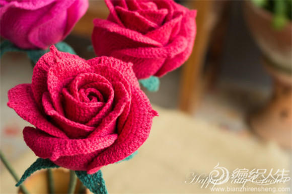 精品花卉编织玫瑰