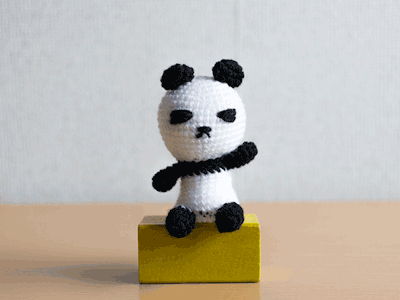 毛线玩偶小熊猫动画