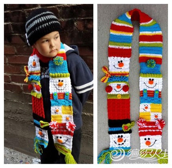 毛线编织创意儿童围巾