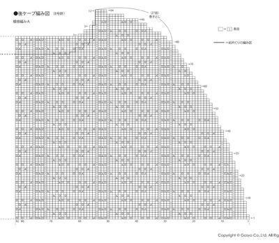 棒针镂空花斗篷图解1