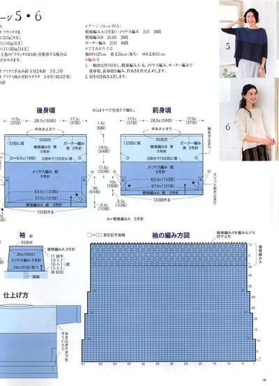 女士棒针毛衣图解