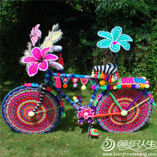 自行车毛线装饰