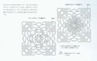 四角形钩针花样