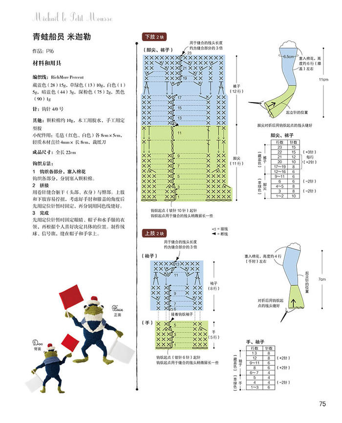 鉤針玩偶圖解