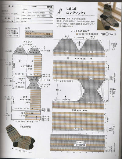 手工编织毛线袜图解