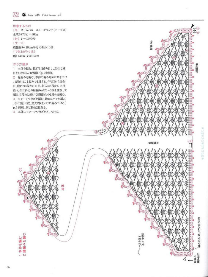 女士春秋钩针蕾丝花朵三角披肩3款