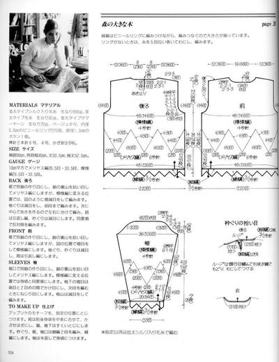 女士棒针毛衣图解
