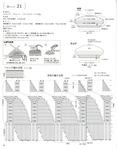 棒针贝雷帽图解