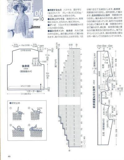 女士棒针毛衣图解