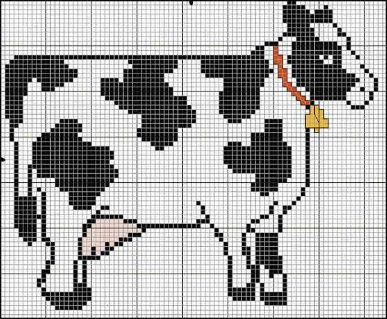 多款或可爱或酷帅的牛图案图解 2021牛年毛衣图案集