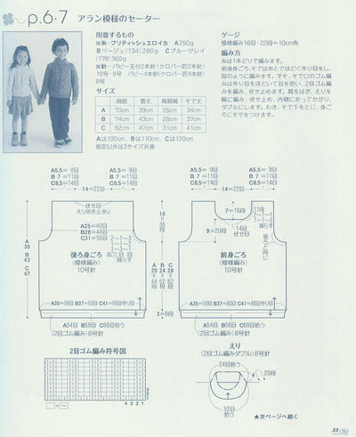 儿童棒针毛衣图解