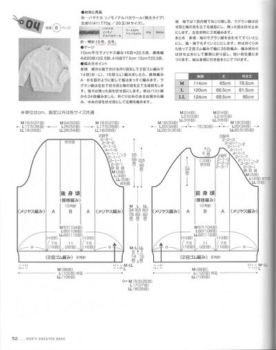 男士毛衣图解