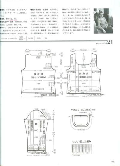 棒针女士毛衣图解