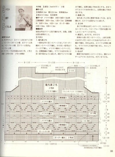 宝宝棒针马甲图解