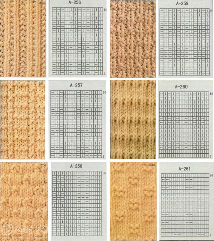 只有上下针的70余款棒针花样集(2-1)简单好织的编织花样