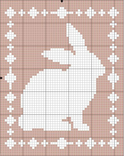 千姿百态兔子图案(5-1)可爱简单手工毛衣图案儿童毛衣卡通图案系列