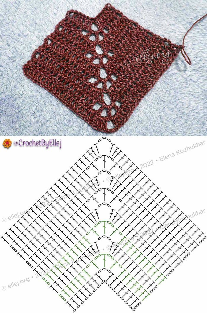 长针及其基本组合变化款 crochet raglan钩针拉克兰插肩系列花样