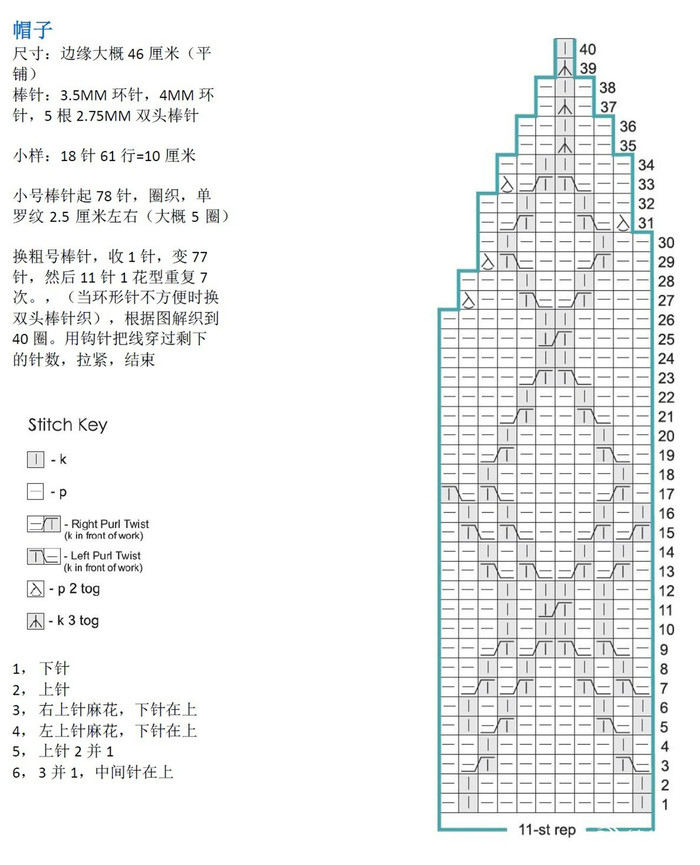 Hat and Scarf with Rhombuses男士棒针菱形帽子围巾