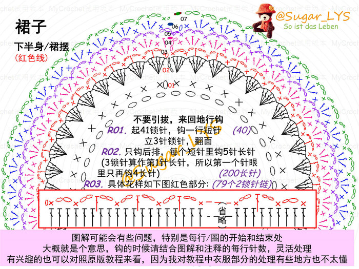 貴婦熊 很貴氣鉤針小熊玩偶翻譯圖解