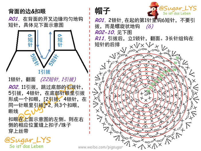 貴婦熊 很貴氣鉤針小熊玩偶翻譯圖解