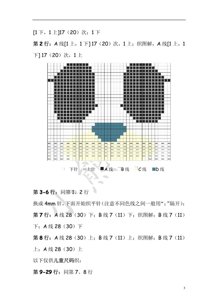 Panda Hat圓滾滾胖達帽 萌趣親子款棒針毛線帽