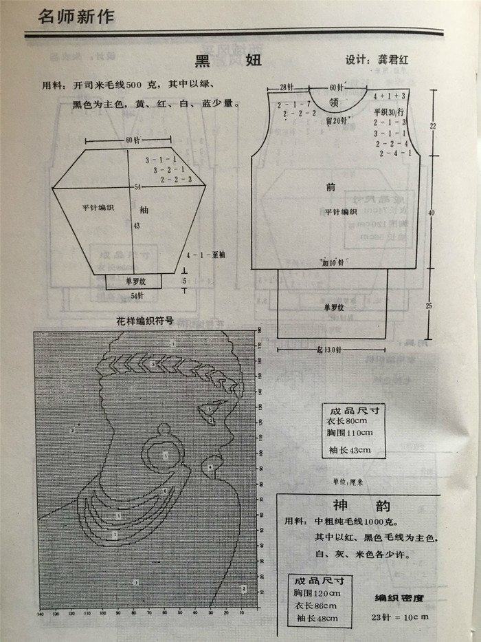 黑妞、神韻與西域風(fēng)彩 家用編織機機織女士棒針嵌花毛衣