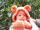 珊瑚絨護耳帽（寶寶--少女尺寸 視頻）