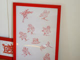 [转载]不一样的2013圣诞—Redwork绣花画框一幅~