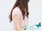 【心靈印記】歡顏——淺粉愛花邊小披
