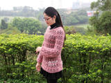 【轉(zhuǎn)載】【小語(yǔ)媽咪】粉藤~~~清新款女式套頭鉤衫 （2015-12）