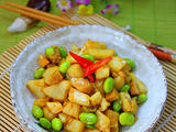 魚干毛豆子--夏天過泡飯