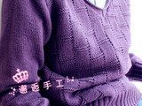 【轉(zhuǎn)載】風(fēng)若吹~~~簡(jiǎn)單花紋的休閑V領(lǐng)衫