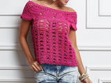 【轉載】Blusa Rosa em Croche