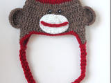 【轉(zhuǎn)載】鉤針鉤起來--鉤針襪子猴嬰兒套件Crochet Sock Monkey Hat and Dipper Cover