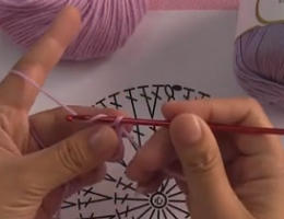 编织人生视频学堂第85集----长针圆形的织法