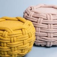 简洁时尚的手工编织羊毛家具系列