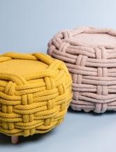 简洁时尚的手工编织羊毛家具系列