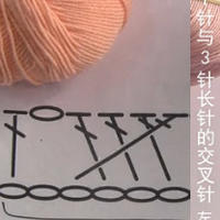 1针与3针长针的变形交叉针（左上） 钩针基础针法视频教程