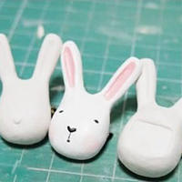 粘土制作兔子玩偶手工