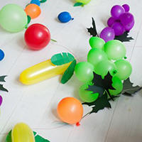 气球+卡纸 创意水果装饰手工