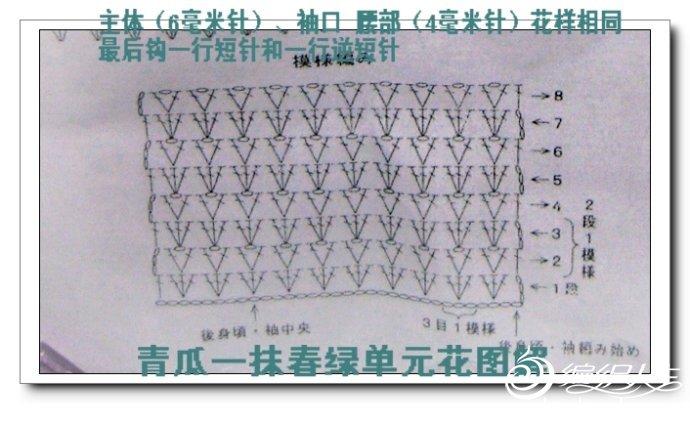 2012春季力作毛線新衣 一抹春綠 不對(duì)稱蝙蝠衫 圖解教程