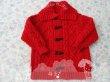 原创红色翻领宝宝毛衣外套款式 适合1-3岁儿童
