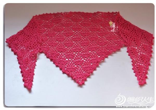 【糖娘】----“小桃红”三角小围巾