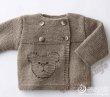 法式无领熊熊外套（超萌有详细过程图）适合1周岁儿童毛衣外套